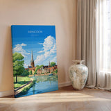 Abingdon Poster, Travel Print of Abingdon,Abingdon Art Lovers Gift,Oxfordshire, English Countryside Wall Art Print NQ Media Designs