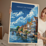 Henley on Thames Poster, Travel Print of Henley,Henley on Thames Art Lovers Gift,Oxfordshire, English Countryside Wall Art Print NQ Media Designs