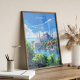 Istanbul Travel Poster Wall Art, Travel Print of Istanbul, Turkey Wall Art, Istanbul Art Lovers Gift, Wall Art Print NQ Media Designs