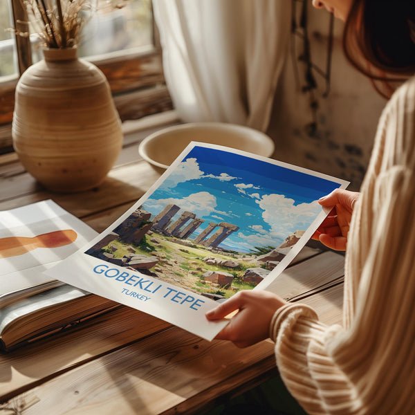 Gobekli Tepe Travel Print Wall Art, Travel Poster of Gobekli Tepe, Turkey Wall Art, Gobekli Tepe Art Lovers Gift, Wall Art Print