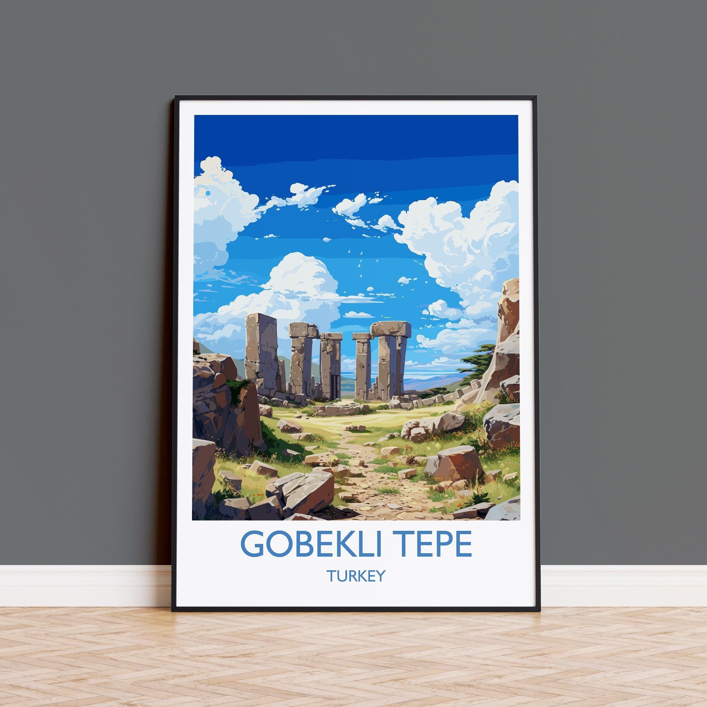 Gobekli Tepe Travel Print Wall Art, Travel Poster of Gobekli Tepe, Turkey Wall Art, Gobekli Tepe Art Lovers Gift, Wall Art Print NQ Media Designs
