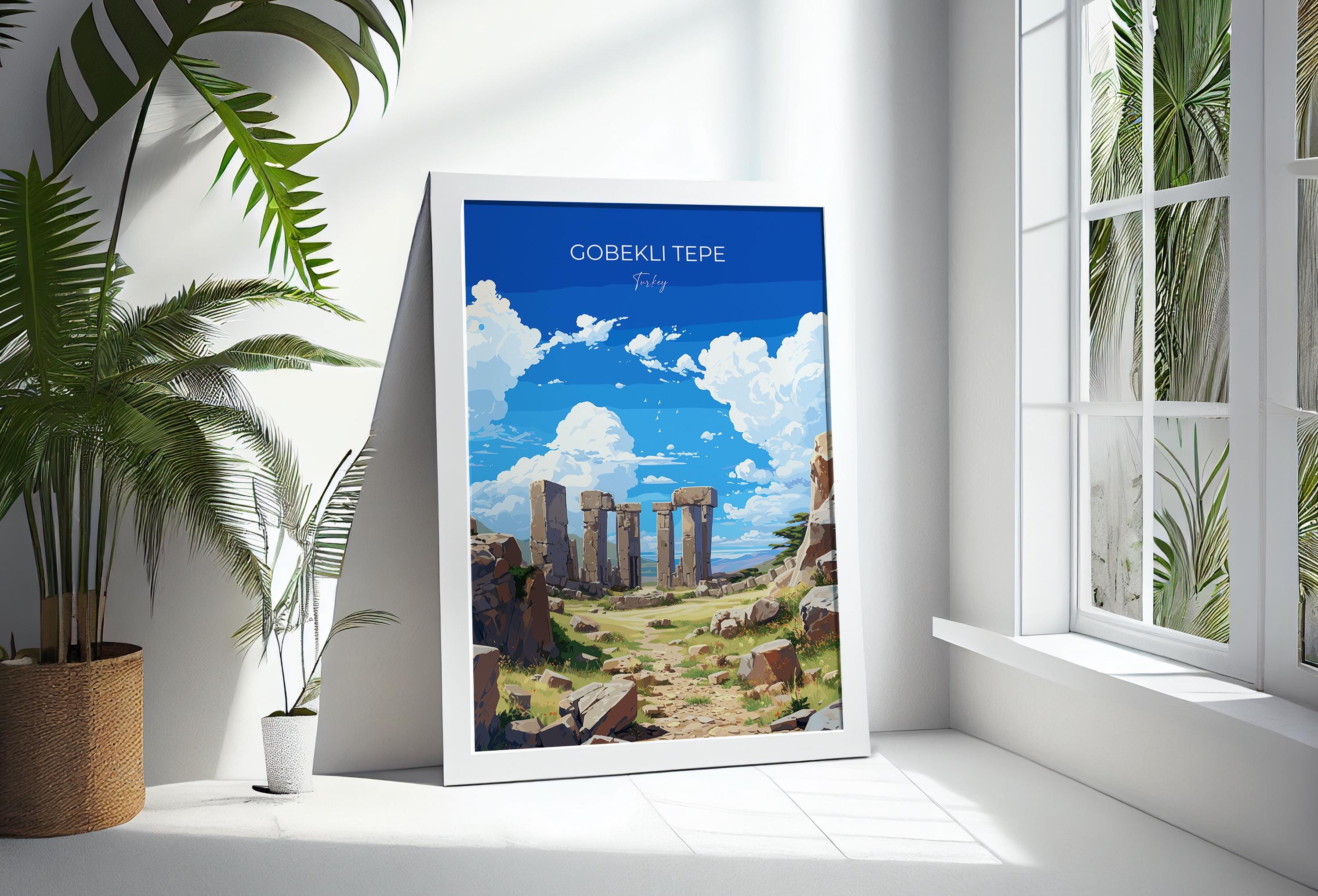 Gobekli Tepe Travel Poster Wall Art, Travel Print of Gobekli Tepe, Turkey Wall Art, Gobekli Tepe Art Lovers Gift, Wall Art Print NQ Media Designs