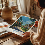 Esher Travel Print, Travel Poster of Esher, Surrey Poster, Esher Art Gift, London Art Lovers UK Travel Gift NQ Media Designs