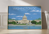 Washington Travel Poster, Travel Print of Washington DC, USA,Limited Edition NQ Media Designs