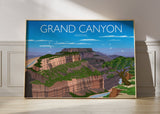 Grand Canyon Travel Poster, Travel Print of Grand Canyon, Arizona, USA,Limited Edition NQ Media Designs