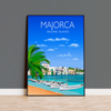 Majorca Travel Poster, Travel Print of Majorca, Balearic Islands