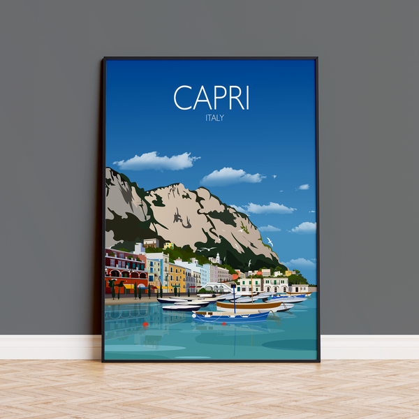 Capri Travel Poster, Travel Print of Capri, Capri, Italy, Italy Travel Poster