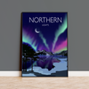 Northern Lights Travel Poster, Aurora Borealis Travel Print NQ Media Designs