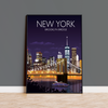 Brooklyn Bridge Travel Poster, Travel Print of New York, USA NQ Media Designs