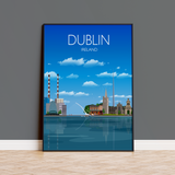 Dublin Travel Print, Dublin Poster, Dublin, Ireland, Ireland Travel Poster NQ Media Designs
