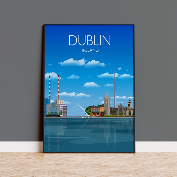 Dublin Travel Print, Dublin Poster, Dublin, Ireland, Ireland Travel Poster