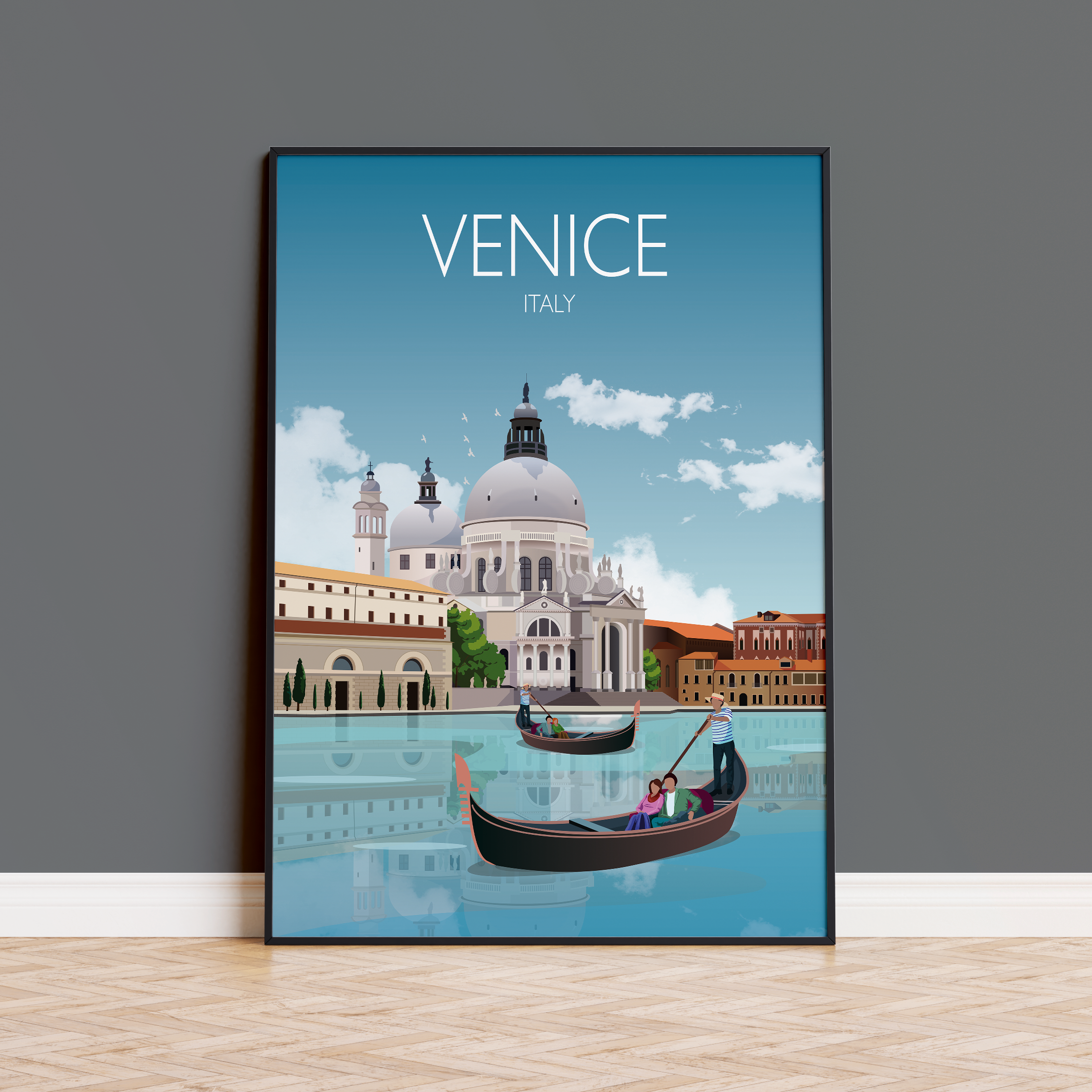 Venice Travel Poster, Travel Print of Venice, City of Venice, Italy NQ Media Designs