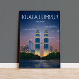 Kuala Lumpur Travel Poster, Travel Print of Kuala Lumpur, Malaysia NQ Media Designs