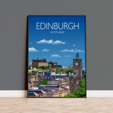 Edinburgh Travel Poster, Travel Print of Edinburgh, City of Edinburgh, UK NQ Media Designs