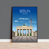Berlin Travel Poster, Travel Print of Berlin, Germany NQ Media Designs