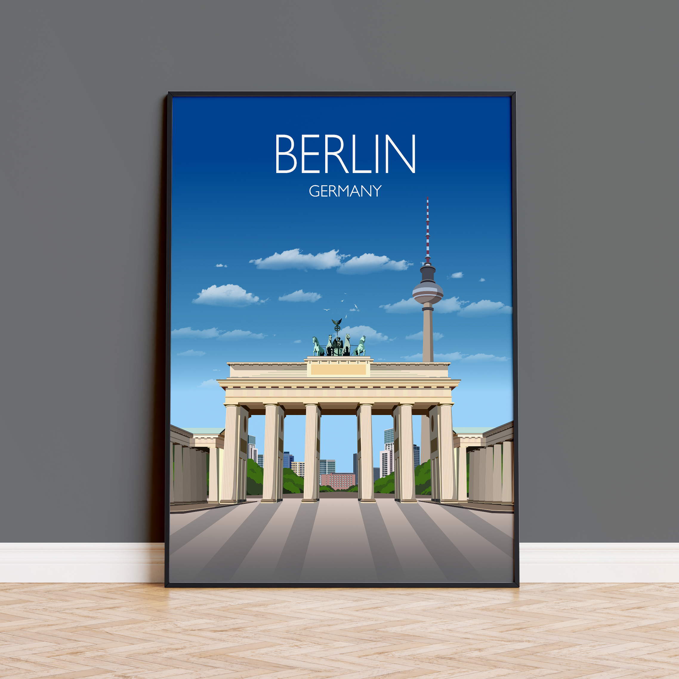 Berlin Travel Poster, Travel Print of Berlin, Germany NQ Media Designs