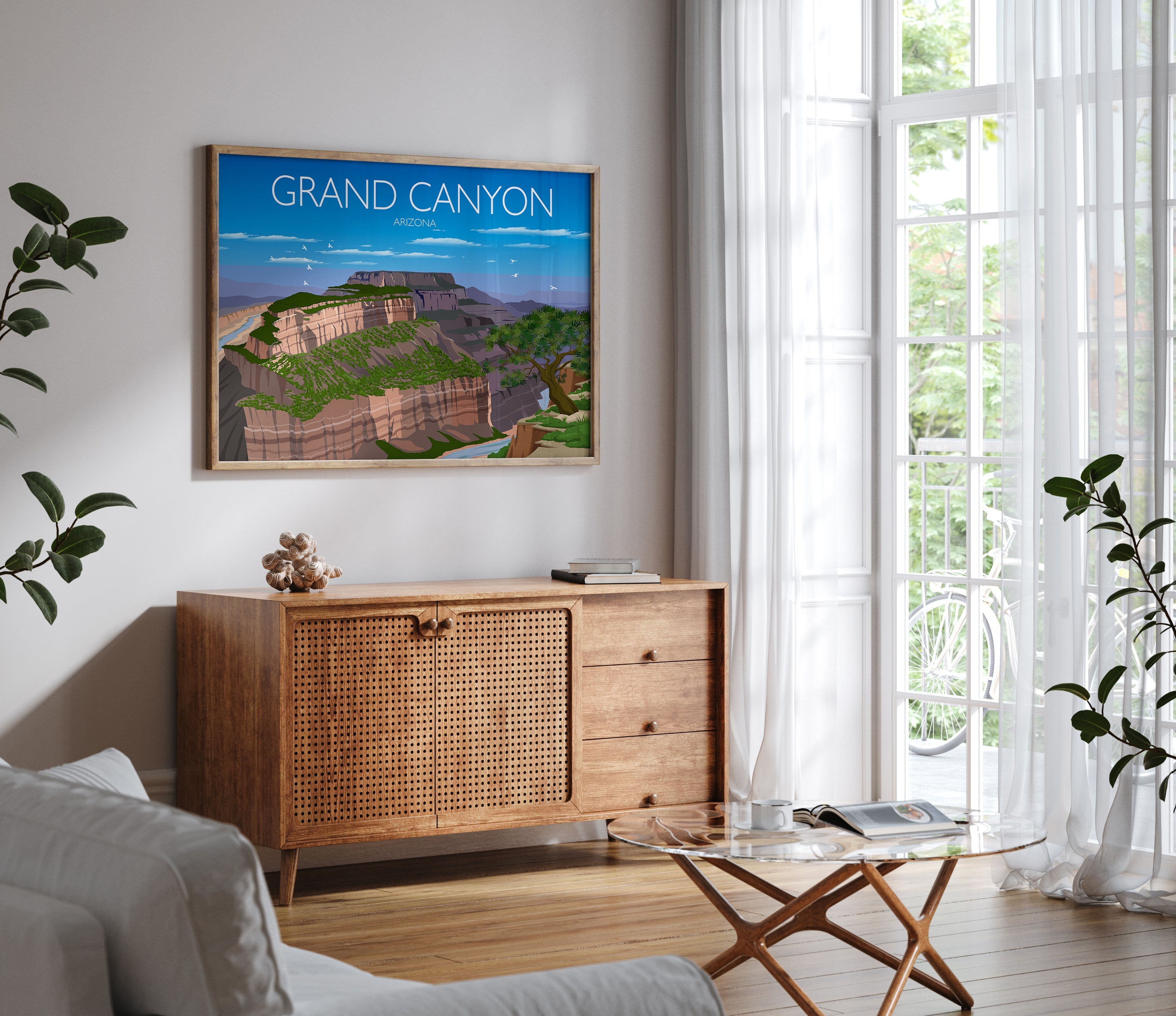 Grand Canyon Travel Poster, Travel Print of Grand Canyon, Arizona, USA,Limited Edition NQ Media Designs