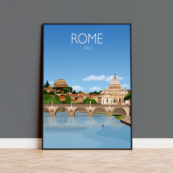 Rome Travel Poster, Travel Print of Rome, City of Rome, Italy