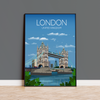 Tower Bridge Travel Print, Tower Bridge Travel Poster, City of London, UK NQ Media Designs