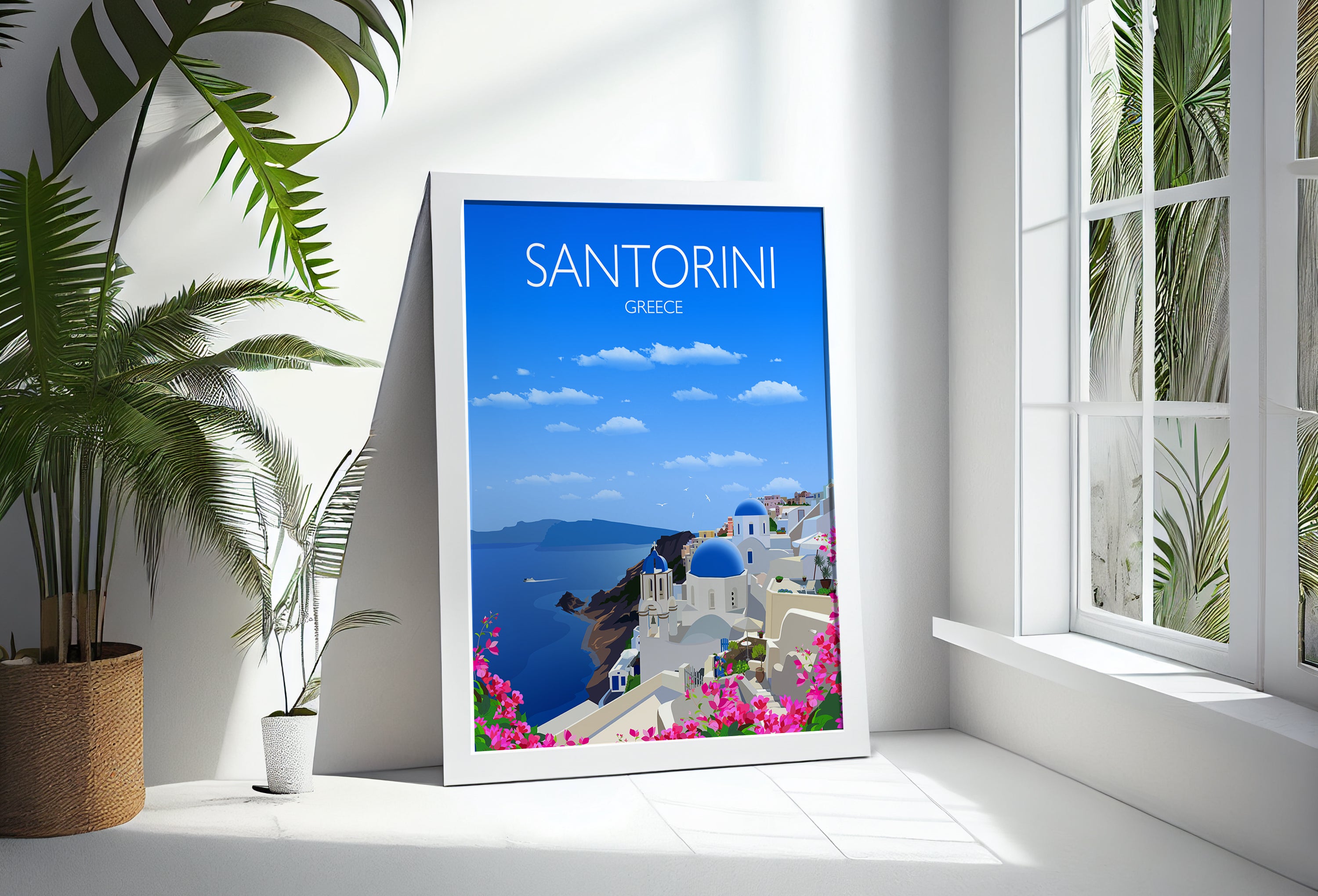 a picture of a window with a view of the ocean
