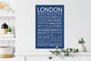 London Word Art print - London destinations - London Print- London Places - Birthday gift - Mothers Day gift NQ Media Designs