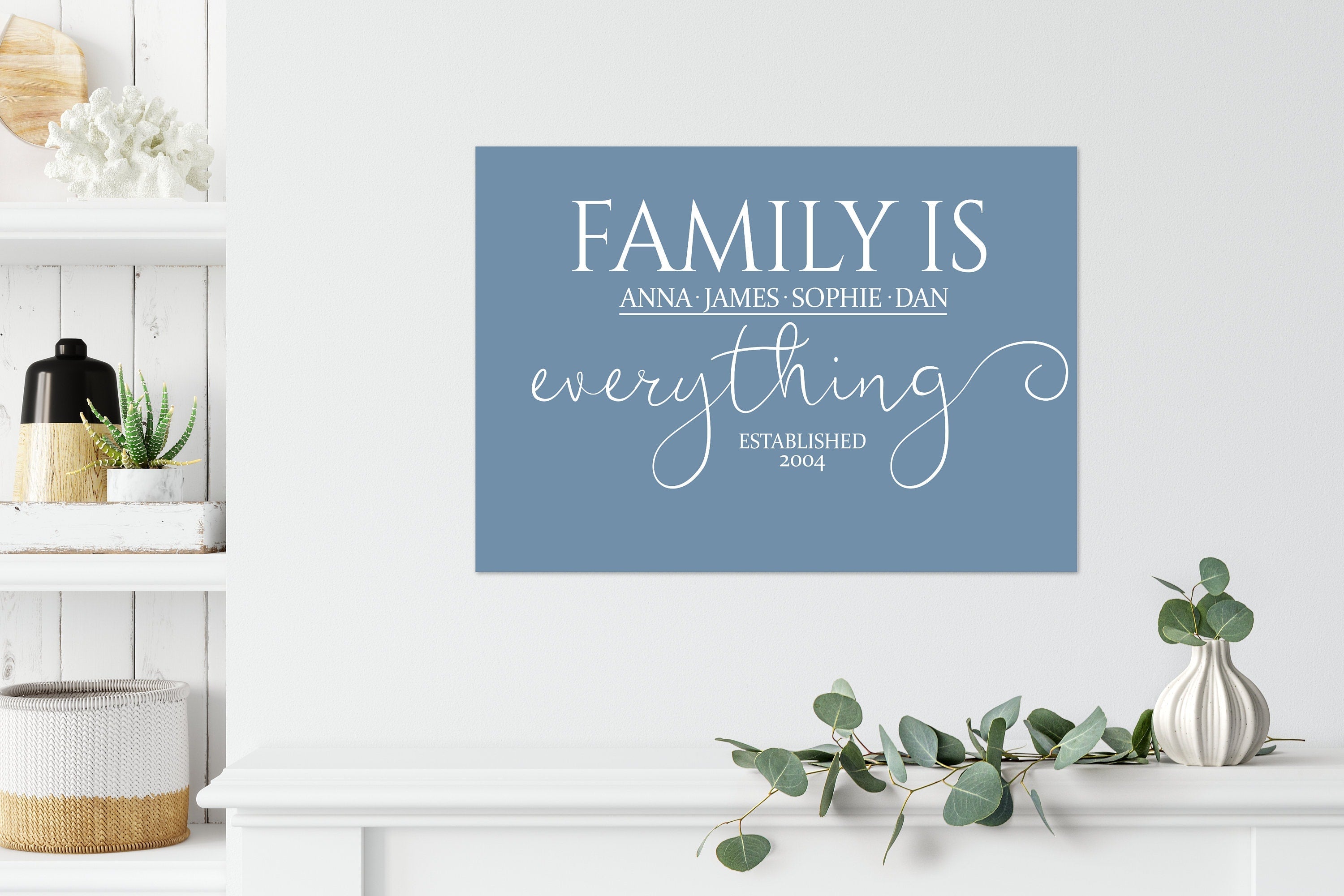 Personalised Family Word Art Print, Family Wall Décor, Printable Gallery Wall Art Print, Christmas Gift NQ Media Designs