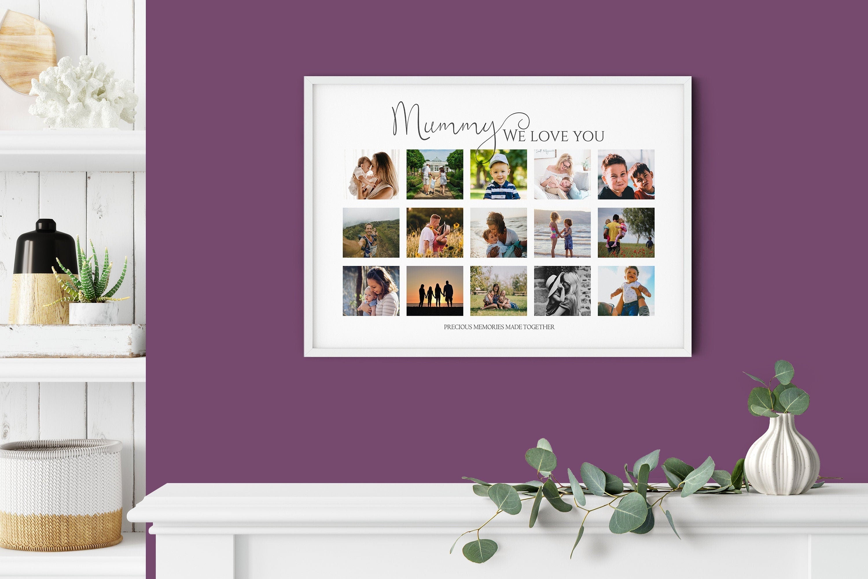 Family photo collage, Family wall art, Custom photo collage, Family print, Photo collage gift, Family keepsake, Mothers Day Gift NQ Media Designs