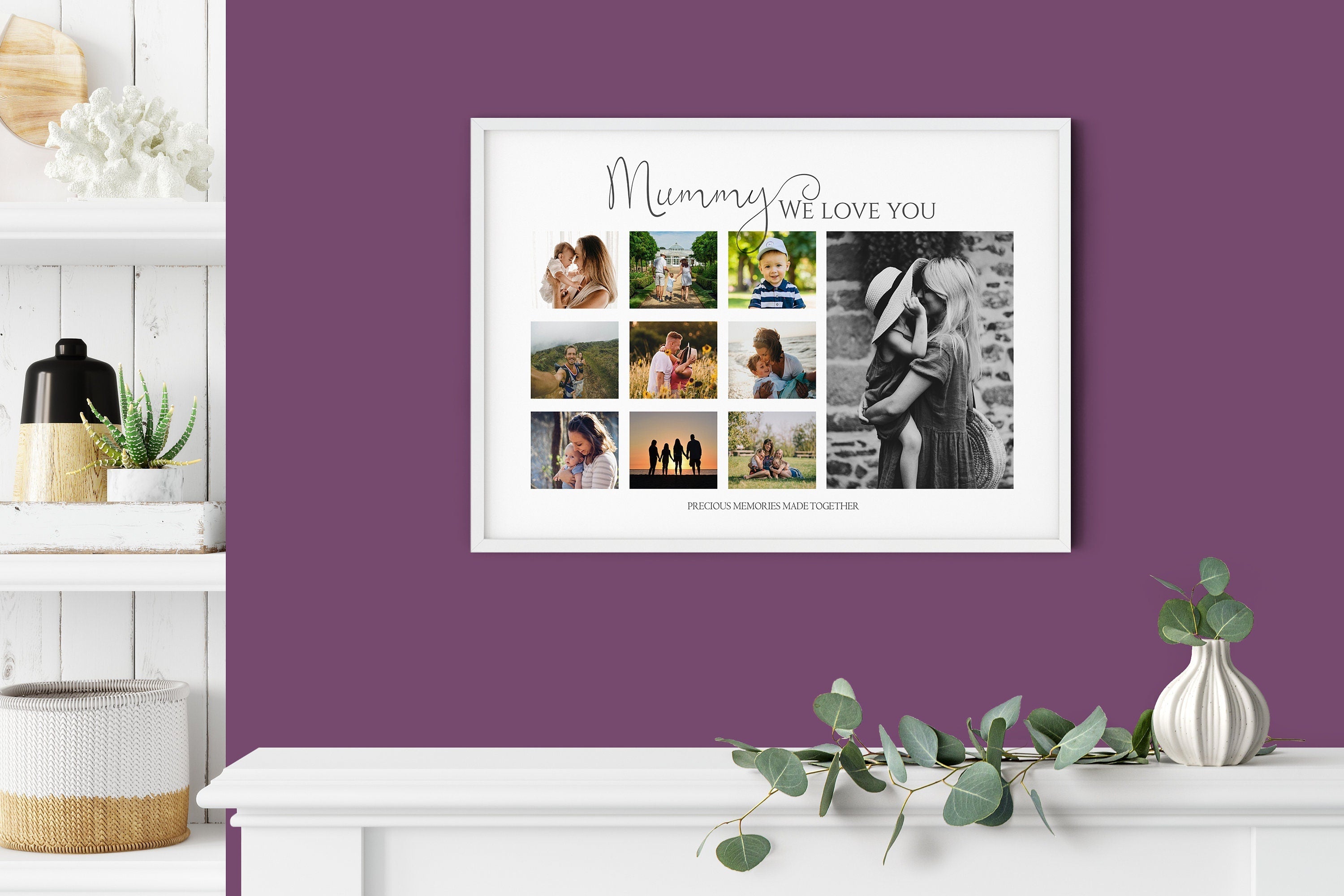 Family photo collage, Family wall art, Custom photo collage, Family print, Photo collage gift, Family keepsake, Mothers Day Gift NQ Media Designs
