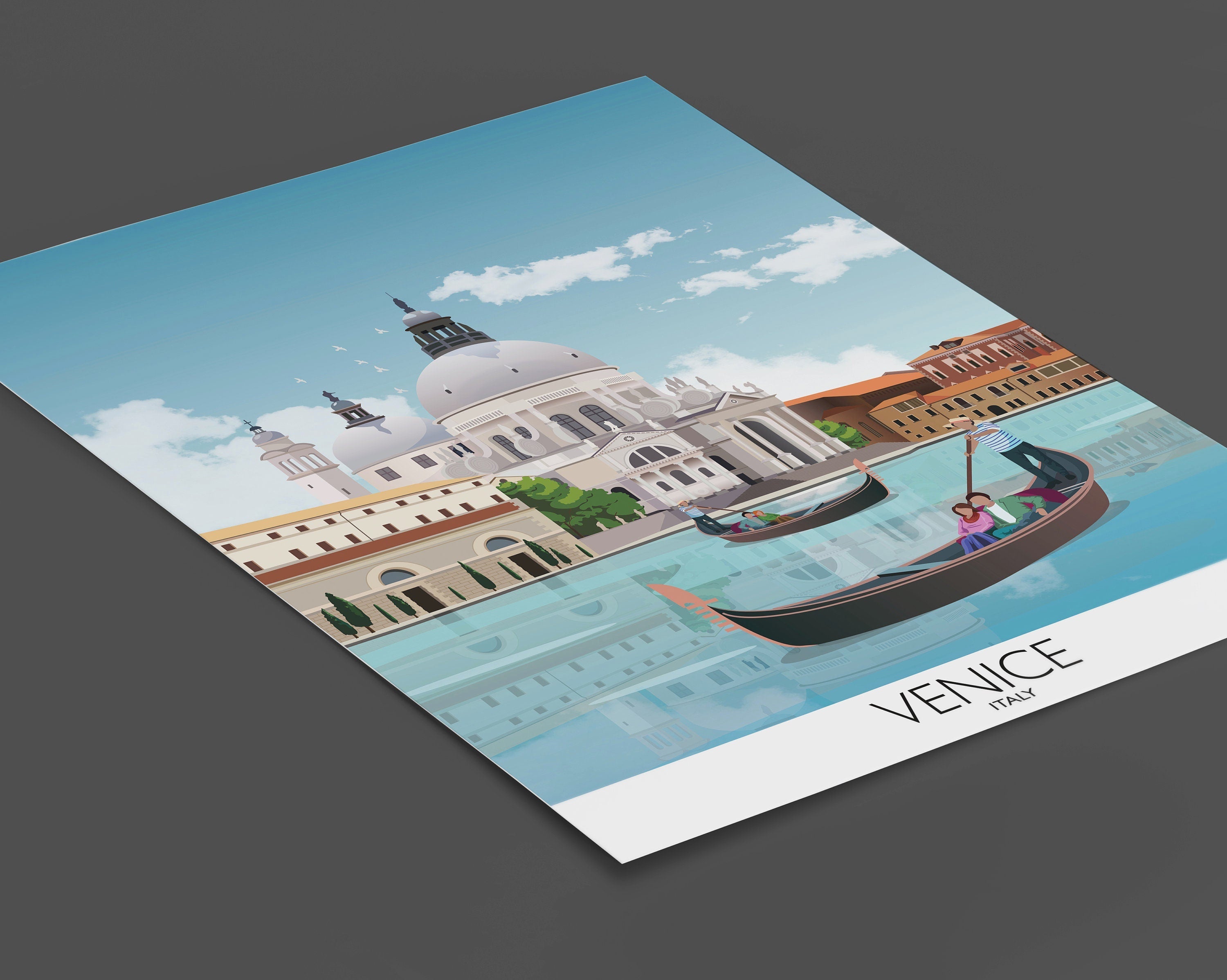 Venice Travel Poster, Travel Print of Venice, City of Venice, Italy NQ Media Designs