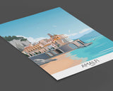Amalfi Coast Travel Poster, Amalfi Travel Print, Italy NQ Media Designs