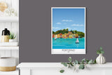 Portofino Travel Poster, Travel Print of Portofino, Italy, Italy Travel Poster, NQ Media Designs