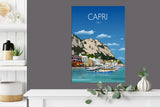 Capri Travel Poster, Travel Print of Capri, Capri, Italy, Italy Travel Poster NQ Media Designs