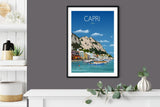 Capri Travel Poster, Travel Print of Capri, Capri, Italy, Italy Travel Poster NQ Media Designs