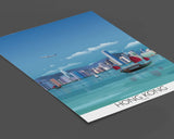 Hong Kong Travel Poster , Travel Print of Hong Kong, City of Hong Kong, China NQ Media Designs