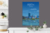 Perth Travel Poster, Travel Print of Perth, City of Perth, Australia