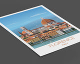 Florence Travel Poster, Travel Print of Florence, City of Florence, Italy, Italy Travel Poster, Florence Cityscape NQ Media Designs