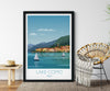 Lake Como Travel Poster, Travel Print of Lake Como, Lake Como, Italy NQ Media Designs