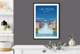 Las Vegas Travel Poster, Travel Print of Las Vegas, Nevada, USA NQ Media Designs