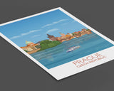 Prague Travel Poster, Travel Print of Prague, City of Prague, Czech Republic NQ Media Designs