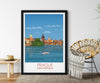 Prague Travel Poster, Travel Print of Prague, City of Prague, Czech Republic