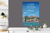 Cape Town Travel Poster , Travel Print of Cape Town, City of Cape Town, South Africa NQ Media Designs