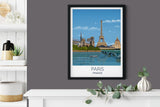 Paris Travel Poster, Travel Print of Paris, City of Paris, France NQ Media Designs