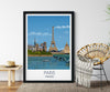 Paris Travel Poster, Travel Print of Paris, City of Paris, France NQ Media Designs