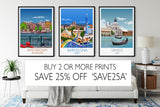 Bangkok Travel Poster, Travel Print of Bangkok, Bangkok, Thailand NQ Media Designs
