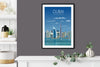 Dubai Travel Poster, Travel Print of Dubai, City of Dubai, United Arab Emirates