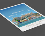 Cape Town Travel Poster , Travel Print of Cape Town, City of Cape Town, South Africa NQ Media Designs