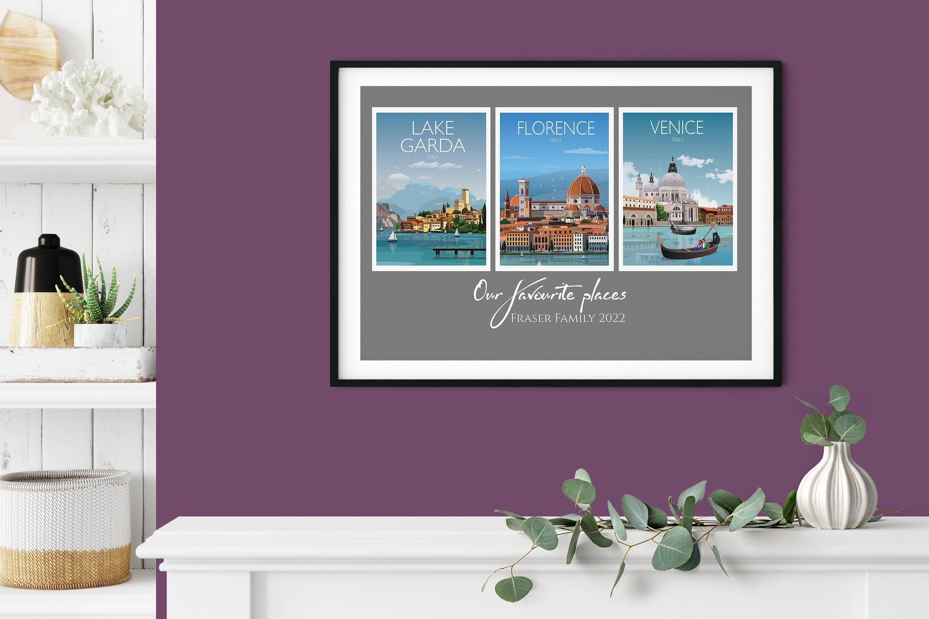 Travel Prints Collage | Travel Posters Collage | Birthday Gift | Mothers Day gift | Honeymoon gift | Wedding gift NQ Media Designs