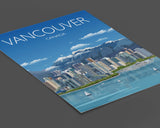 Vancouver Travel Poster, Travel Print of Vancouver, City ofVancouver, Canada NQ Media Designs