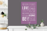 Family Love Word Art Print, gift for family, Canvas Digital Art Print, Family keepsake, Christmas Gift NQ Media Designs
