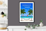 Barbados Travel Poster, Travel Print of Barbados, Windward Islands, Caribbean NQ Media Designs